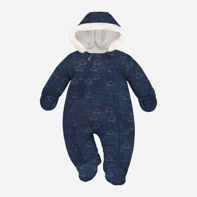 Суцільний комбінезон дитячий зимовий для новонароджених Pinokio Winter Warm Overall 56 см Темно-синій (5901033309052) - зображення 1