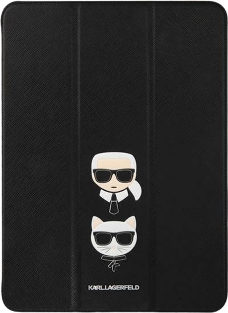 Etui z klapką Karl Lagerfeld Saffiano Karl Choupette Book KLFC11OKCK do Apple iPad 11" Pro 2021 Czarny (3666339030476) - obraz 1