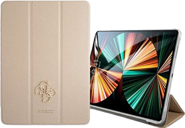 Чохол-книжка Guess Book Cover Saffiano Collection GUIC11PUSASGO для Apple iPad 11" 2021 Gold (3666339016456) - зображення 2