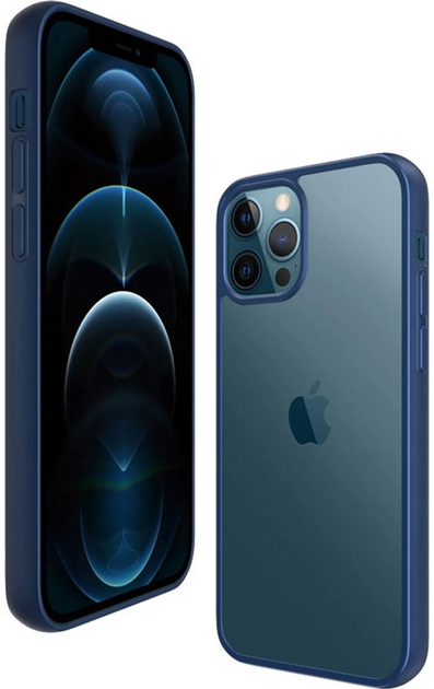 Etui Panzer Glass Clear Case Antibacterial do Apple iPhone 12 Pro Max True Blue (5711724002786) - obraz 1