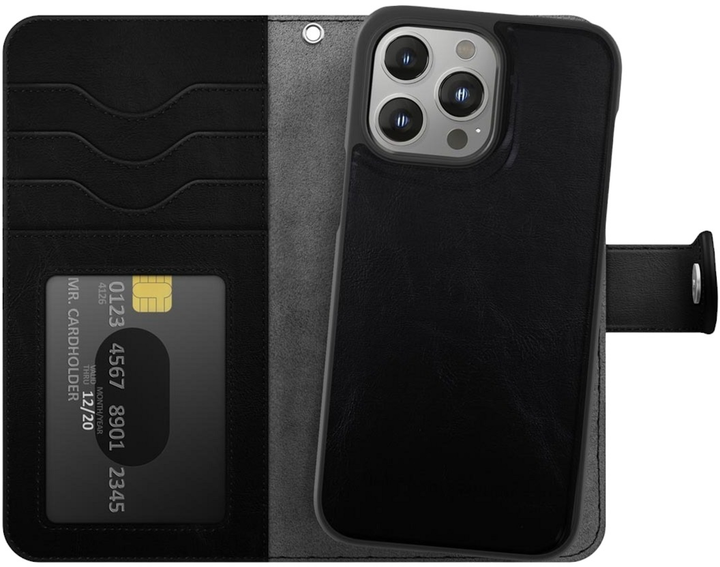 Чохол-книжка Puro Wallet Detachable 2в1 для Apple iPhone 14 Pro Max Чорний (8033830312908) - зображення 2