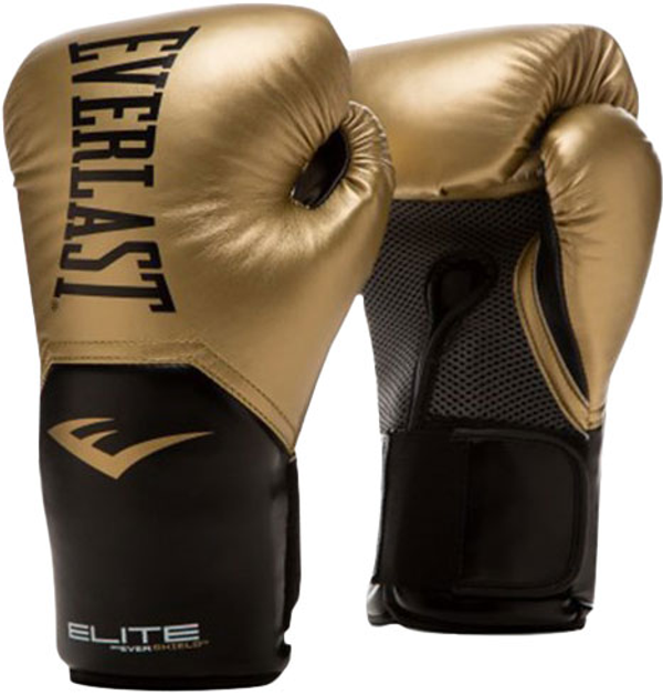 Боксерские перчатки Everlast Elite ProStyle 10 унций Золотые (870290-70 ...