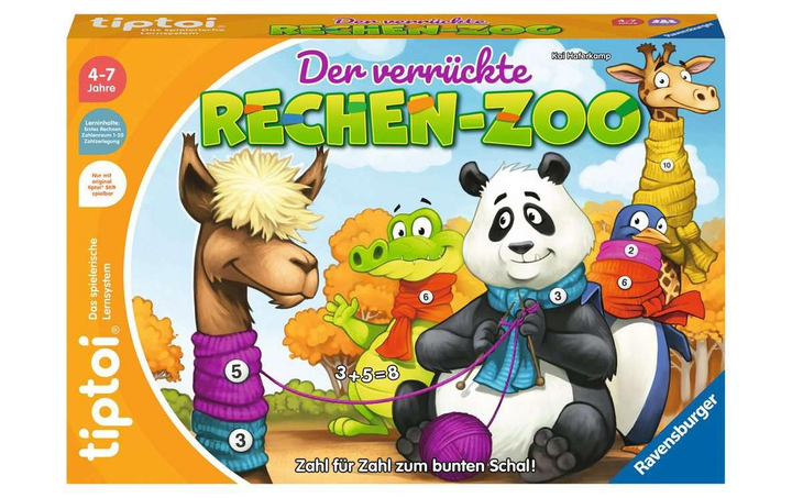 Interaktywna gra planszowa Ravensburger tiptoi The Crazy Rake Zoo 15 cm (4005556001040) - obraz 1