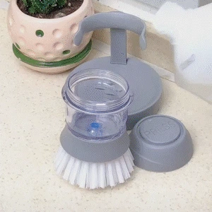Щітка для посуду з дозатором для миючого засобу Cleaning Pot Brush з підставкою - Фото 9 Щітка для посуду з дозатором для миючого засобу Cleaning Pot Brush з підставкою - зображення 9