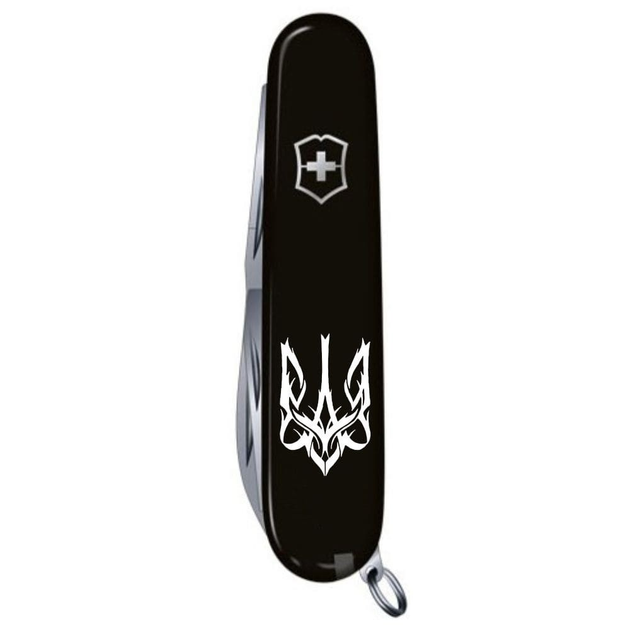 Складаний ніж Victorinox SPARTAN UKRAINE Тризуб готичний білий 1.3603.3_T0630u - зображення 2