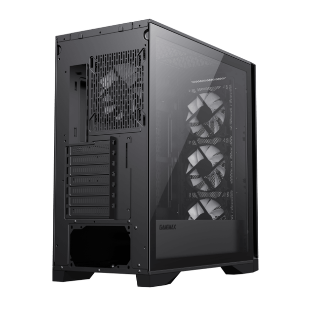 Корпус комп'ютерний GameMax Leader TG без блока живлення Fulltower Чорний - Фото 7 Корпус комп'ютерний GameMax Leader TG без блока живлення Fulltower Чорний - зображення 7