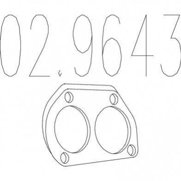Прокладки выхлопной системы MTS 02.9643 46468670, 46409185 - изображение 1