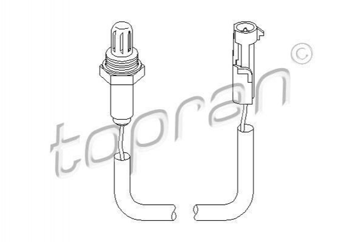 Лямбда зонд TOPRAN / HANS PRIES 201758 Opel Kadett, Astra, CORSA, Vectra, Ascona, Combo 0855305, 0855333, 25164596 - зображення 1