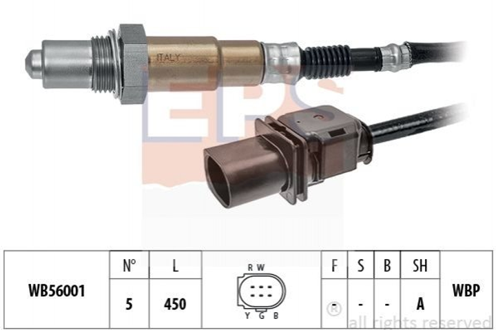 Лямбда зонд EPS 1998396 Renault Scenic, Captur, Kangoo; Opel Insignia, Zafira; Nissan Juke, Qashqai, Note; Ford Fiesta, Mondeo, Focus; Fiat Doblo; Alfa Romeo 166, 159; Mazda 2 50202582, 55202582, 55261905 - зображення 1