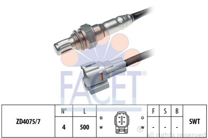 Лямбда зонд FACET 107565 Suzuki Swift, Liana 1821362J00000, 1821362J01000, 1821363J00000 - зображення 1