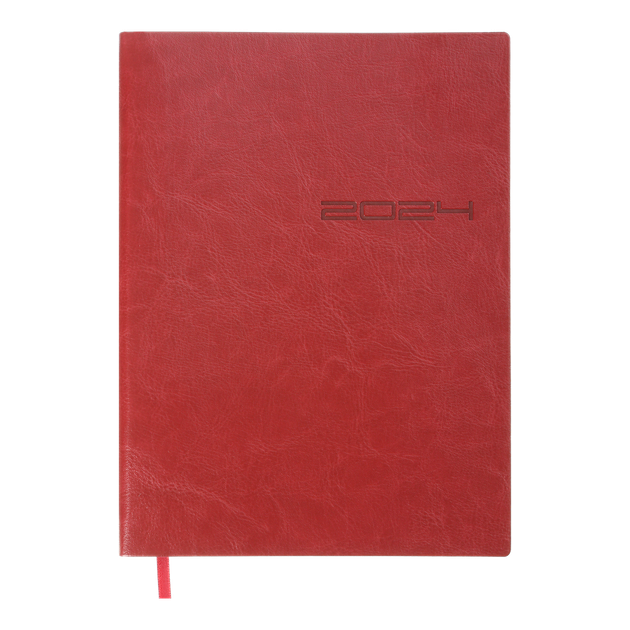 Ежедневник датированный 2024 (A5, 336 стр, красный) BUROMAX IDEAL BM ...