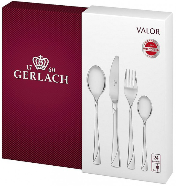 Zestaw sztućców Gerlach Valor 24 szt (5901035239616) - obraz 2