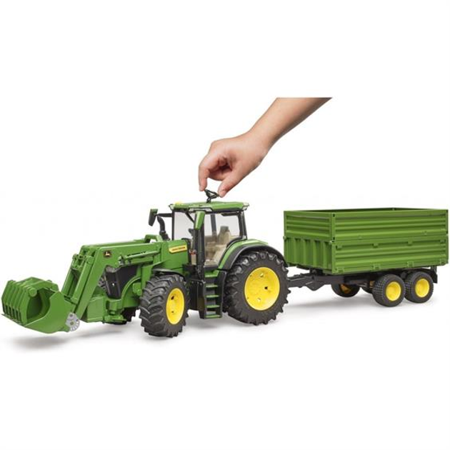 Zestaw gier Bruder Ładowarka czołowa John Deere 7R 350 i przyczepa transportowa (4001702031558) - obraz 2