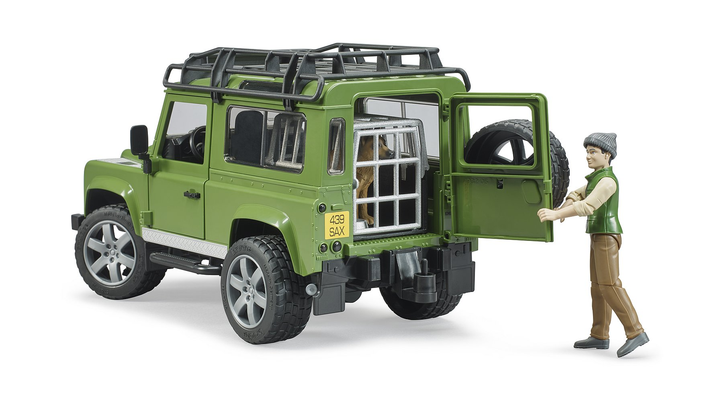 Нaбір ігровий із фігуркaми Bruder - Land Rover Defender with Forester and Dog (4001702025878) - зображення 2