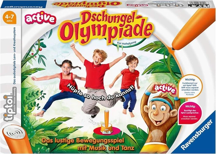 Інтерактивна іграшка Ravensburger Tiptoi Active Jungle Olympics (4005556000753) - зображення 1