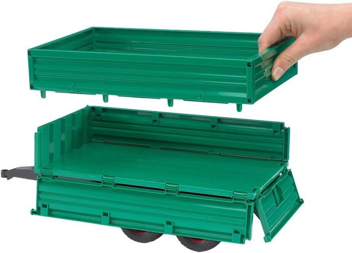 Przyczepa transportowa Bruder Professional Series Tandemaxle Tipping Trailer with Removeable Top (4001702020101) - obraz 2