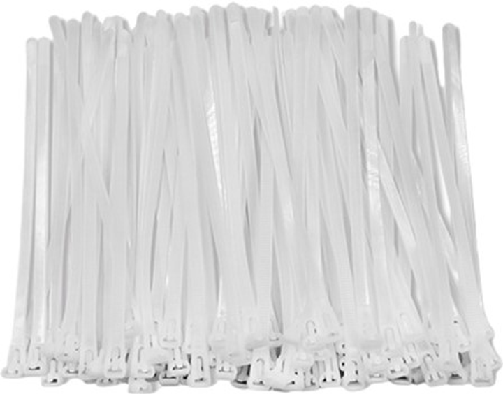 Opaski zaciskowe Qoltec Nylon UV 7.2 x 300 mm 100 szt Biały (5901878522326) - obraz 4