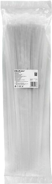 Кабельні стяжки Qoltec Nylon UV 7.2 x 450 мм 100 шт White (5901878522388) - зображення 1