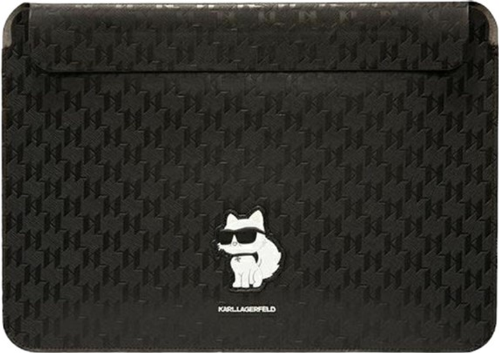 Pokrowiec na laptopa Karl Lagerfeld Saffiano Monogram Choupette KLCS14SAKHPCK 14" Czarny (3666339170561) - obraz 1