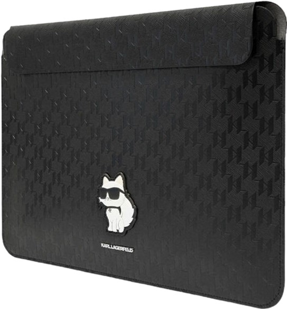 Pokrowiec na laptopa Karl Lagerfeld Saffiano Monogram Choupette KLCS14SAKHPCK 14" Czarny (3666339170561) - obraz 2