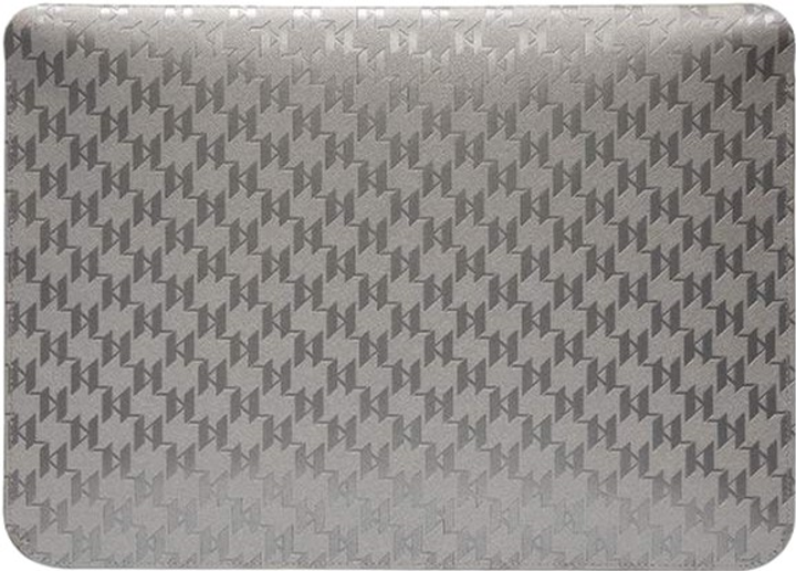 Pokrowiec na laptopa Karl Lagerfeld Saffiano Monogram Ikonik KLCS14SAKHPKG 14" Srebrny (3666339170547) - obraz 3