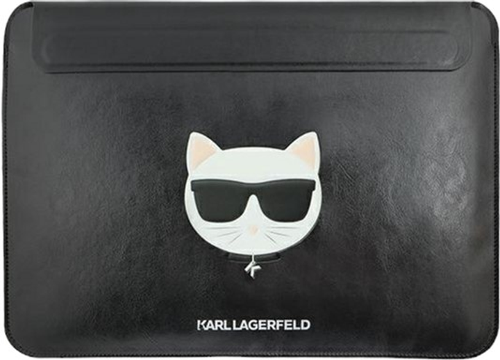 Pokrowiec na laptopa Karl Lagerfeld Choupette Head KLCS16CHBK 16" Czarny (3666339040215) - obraz 1