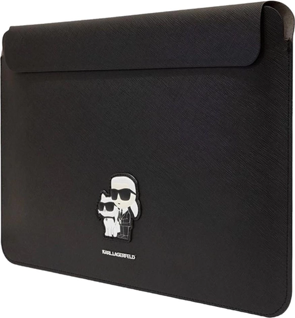 Pokrowiec na laptopa Karl Lagerfeld Saffiano Karl Choupette KLCS16SAKCPMK 16" Czarny (3666339124212) - obraz 2