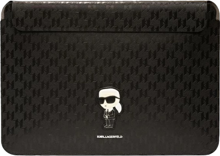 Чохол для ноутбука Karl Lagerfeld Saffiano Monogram Ikonik KLCS16SAKHPKK 16" Black (3666339170530) - зображення 1