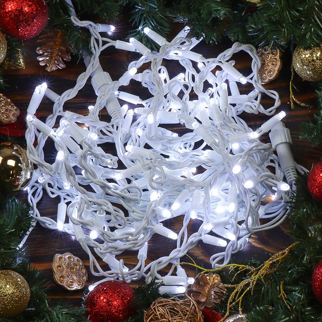 Гірлянда новорічна улична Ledlight 10 м білий провід (RD7097) Біла - зображення 2