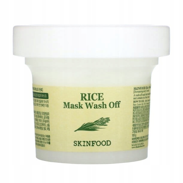 Kremowa maska do twarzy SkinFood Rice Mask Wash Off 100 g + 30 g (8809153103437) - obraz 2