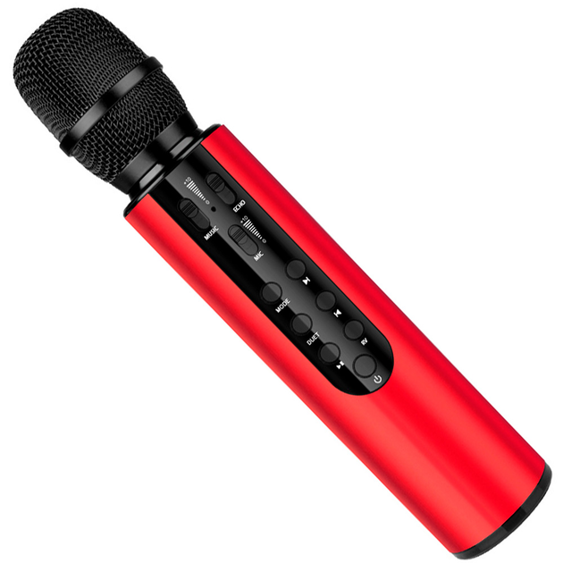 Караоке мікрофон Losso M6 Premium Duet червоний зі стерео звуком - зображення 8