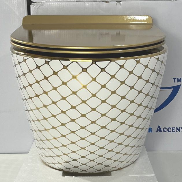 Унітаз підвісний SIA Lumen Gold Elegans безобідковий з сидінням Slim Soft-close 480x360x310 T1130 - изображение 2