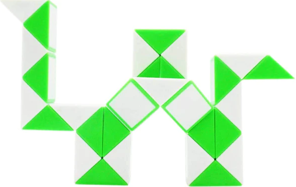 QiYi Rubik's Snake 36 pcs green | 62 cm | Змійка Рубіка 36 елементів | зелена | 62 см - зображення 6