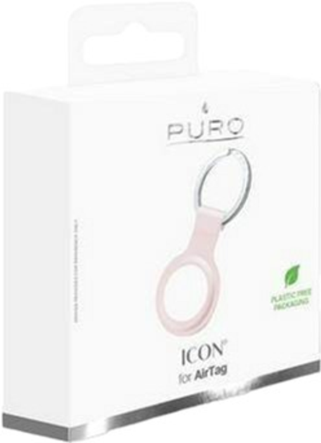 Brelok z kółkiem Puro Icon Case ATICON1ROSE do Apple AirTag Piaskowo różowy (8033830302022) - obraz 2