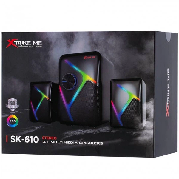 Акустическая система 2.1 XTRIKE ME SK-610 проводная 11Вт LED USB черная - Фото 4 Акустическая система 2.1 XTRIKE ME SK-610 проводная 11Вт LED USB черная - изображение 4