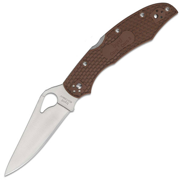 Нож складной Spyderco Byrd Cara Cara 2 FRN Brown тип замка Back Lock BBY03PBN2 - изображение 1