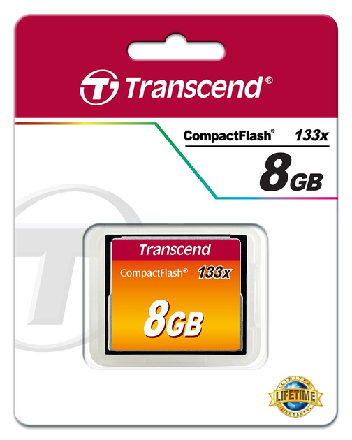 Карта памяти Compact Flash Transcend 133x 8ГБ (TS8GCF133) - изображение 4