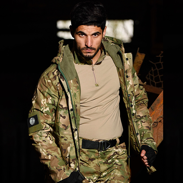 Тактична чоловіча куртка Han-Wild G8P G8YJSCFY Camouflage XL на флісі вологостійка - зображення 2