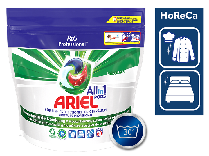 Капсулы для стирки Ariel Professional All in One Universal+ 60 шт ...
