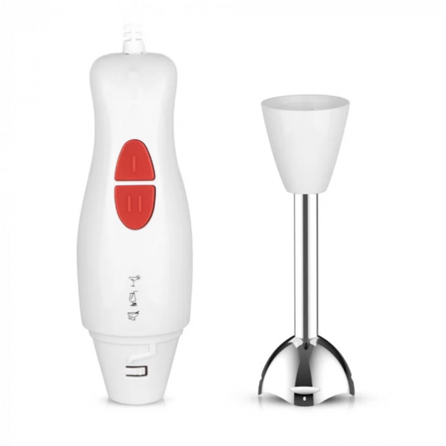 Блендер занурювальний домашній кухонний ручний з металевою ніжкою BITEK BT-267 300 Вт Білий - Фото 3 Блендер занурювальний домашній кухонний ручний з металевою ніжкою BITEK BT-267 300 Вт Білий - зображення 3