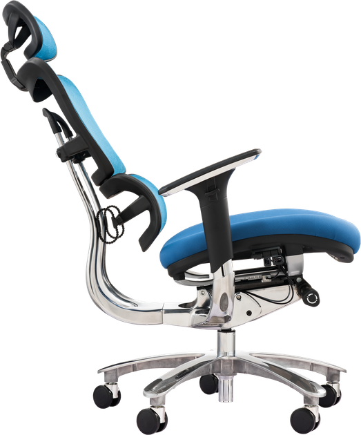 Офисное эргономичное кресло GT Racer X-801A Blue (W-55 B-45) - Фото 8 Офисное эргономичное кресло GT Racer X-801A Blue (W-55 B-45) - изображение 8