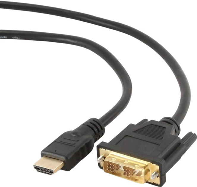Кабель Gembird HDMI - DVI чорний 0.5 m (CC-HDMI-DVI-0.5M) - зображення 1