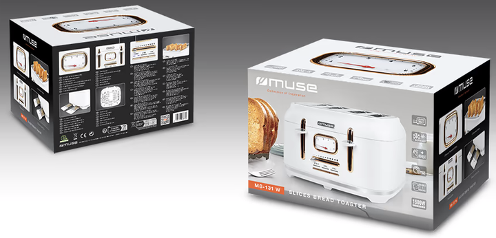 Тостер MUSE MS-131W - Фото 4 Тостер MUSE MS-131W - зображення 4