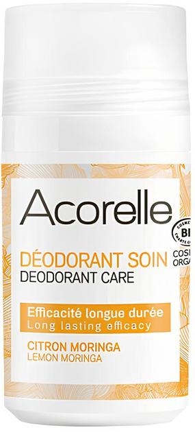 Дезодорант-догляд Acorelle роликовий освіжний Лимон і моринга органічний 50 мл (3700343040929) - зображення 1