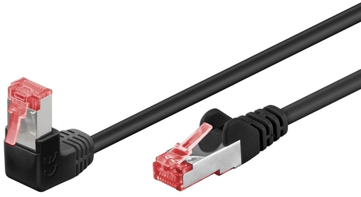 Patchcord Goobay RJ45 Cat 6 S/FTP Czarny 2 m (4040849515446) - obraz 1