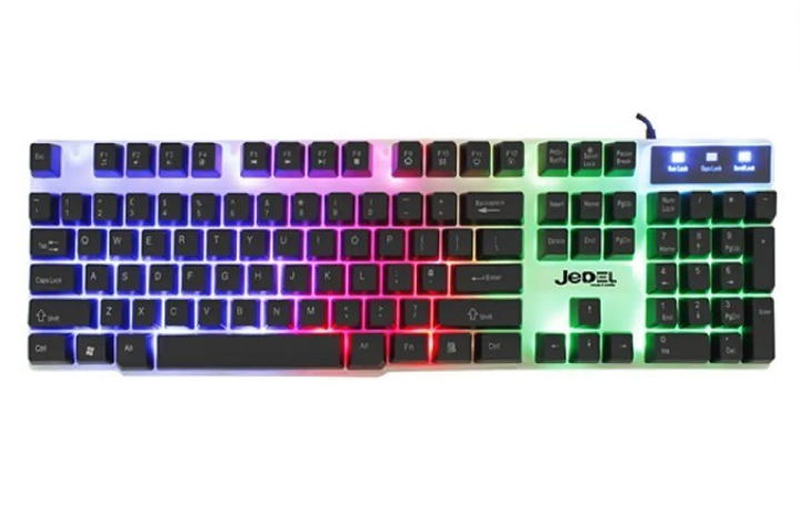 Клавиатура с подсветкой клавиш JEDEL K500 RGB (Eng/Рус/Укр) Игровая ...