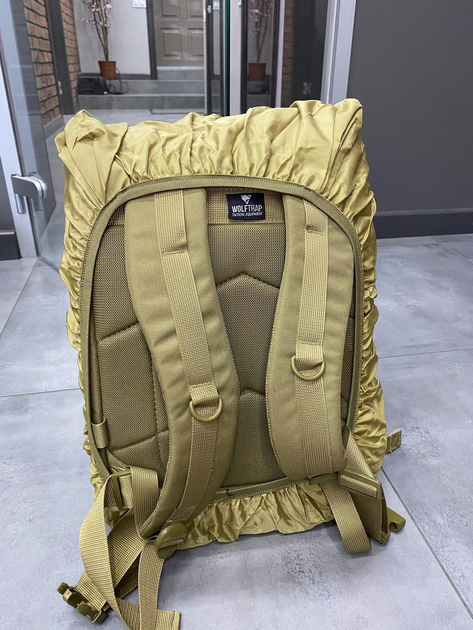 Дощовик на армійський рюкзак, Yakeda, колір - Койот, чохол дощовик на рюкзак - зображення 2