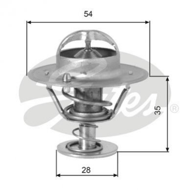 Термостат Gates TH00782G1 Ford Transit; Hyundai H-1, H100, Galloper; Ford USA Mustang; Volkswagen LT 2551042010, 061121113, 133748 - изображение 1