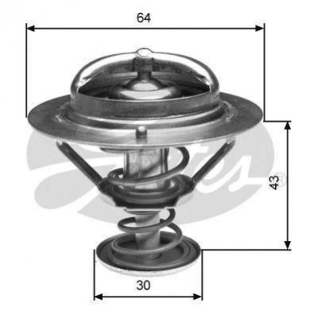 Термостат Gates TH27082G1 Mitsubishi Pajero, Galant; Nissan Navara, Pathfinder; Hyundai Santa Fe, Terracan, Tucson, Trajet, IX35; Opel Vectra; Infiniti FX, QX; Volvo S80, XC90; Chrysler SEBRING 2550035540, 212001LA1A, 1305A601 - зображення 1