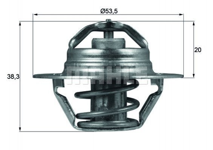 Термостат MAHLE / KNECHT TX 88 88D Renault Megane, Clio, Laguna, Espace, Kangoo; Peugeot Partner, 306, 605, 806, 406; Opel Movano; Fiat Ducato; Citroen Jumper, Xsara; Volvo S40 9605028680, 96049146, 32879603 - изображение 1